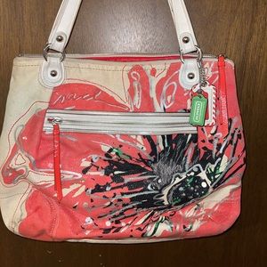 Coach flower shoulder purse